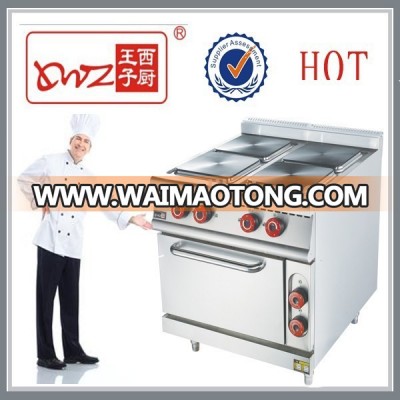 4 square burners commercial with oven cooking range price low