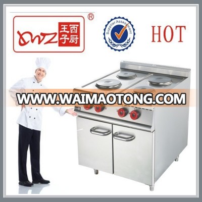 4 round burners electric cooking range with cabinet